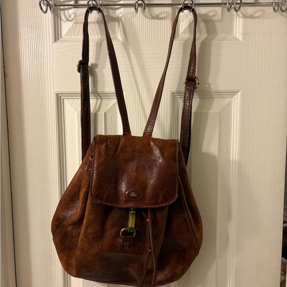 Brown Leather Backpack - The Bridge